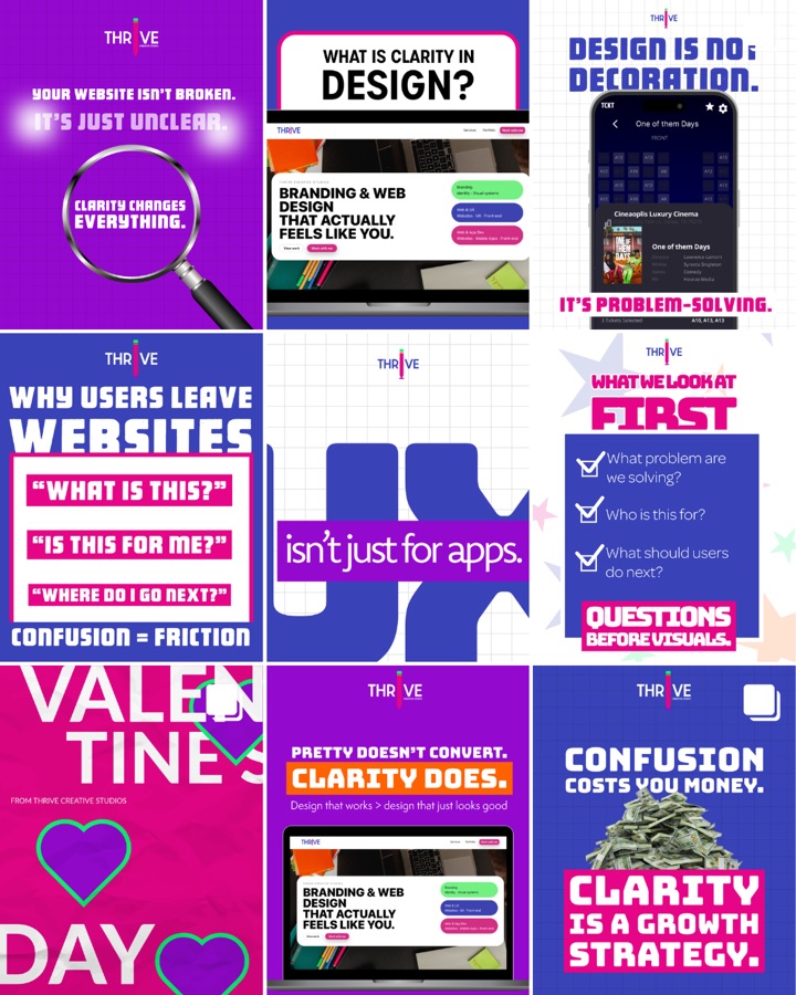 Feed post designed for Thrive Creative Studios